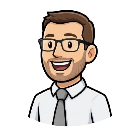 Cartoon avatar of Matthew Day smiling, wearing glasses and a tie.